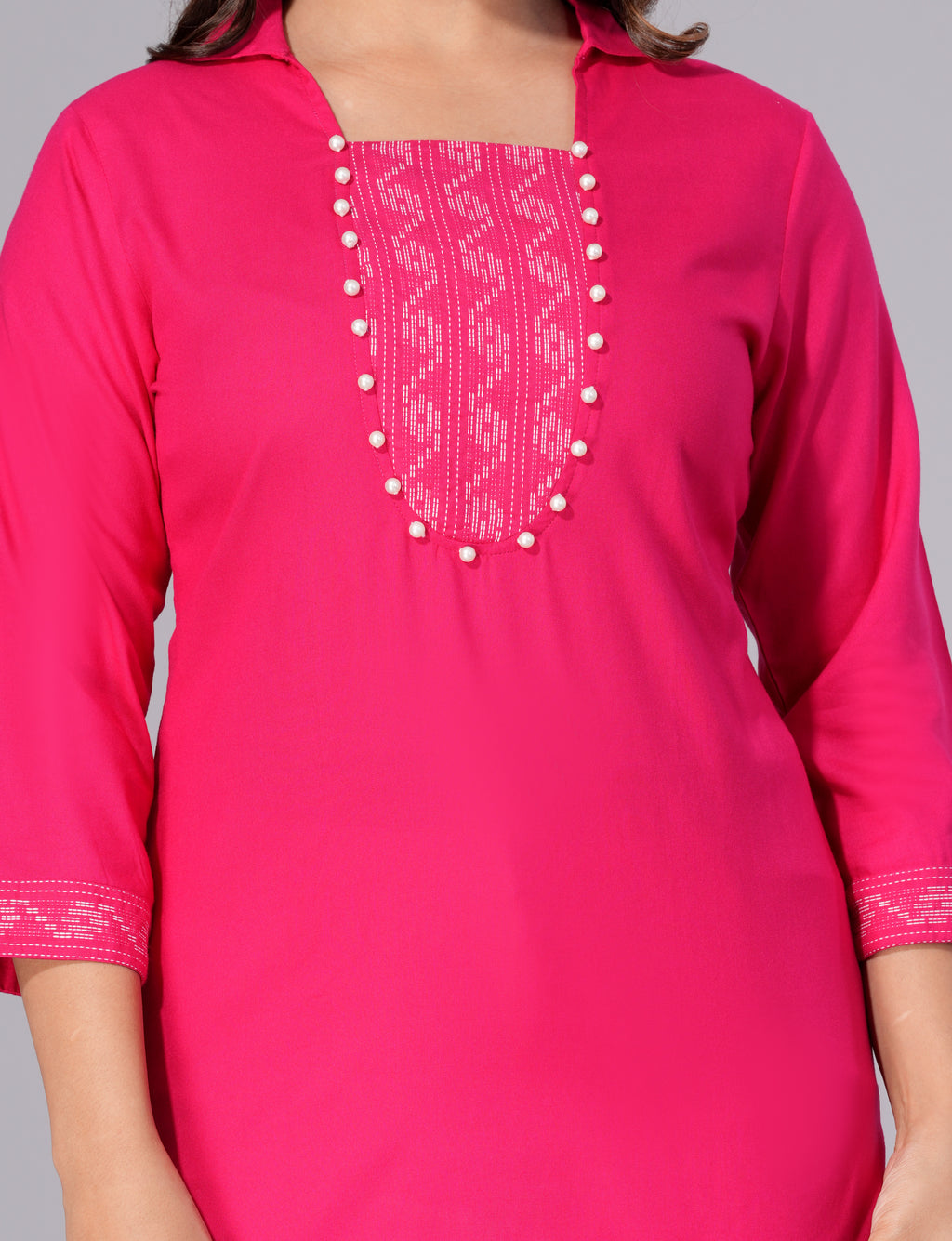 Rani Elegance Rayon Embellished Tunic Top