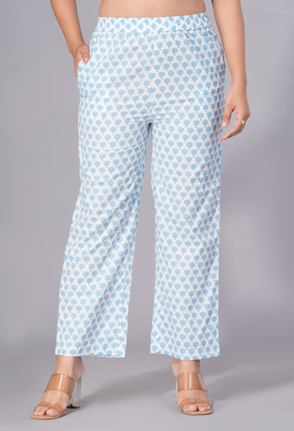 Sky Serenity Printed Cotton Co-ord Set