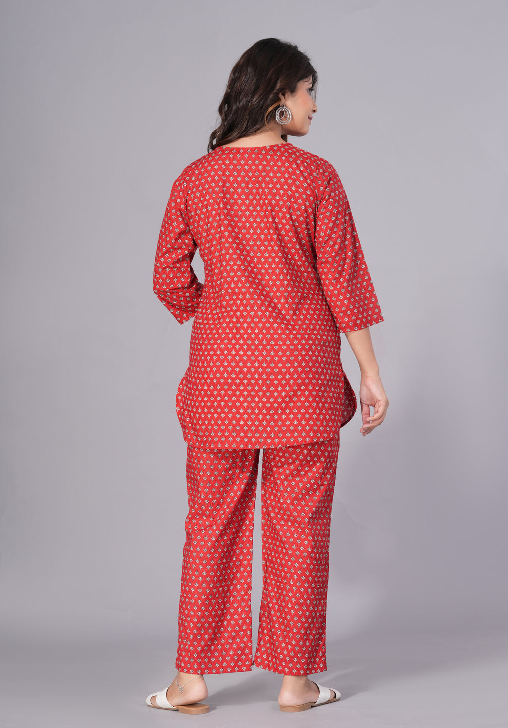 Ruby Charm Printed Cotton Co-ord Set