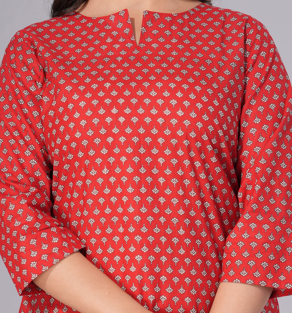 Ruby Charm Printed Cotton Co-ord Set