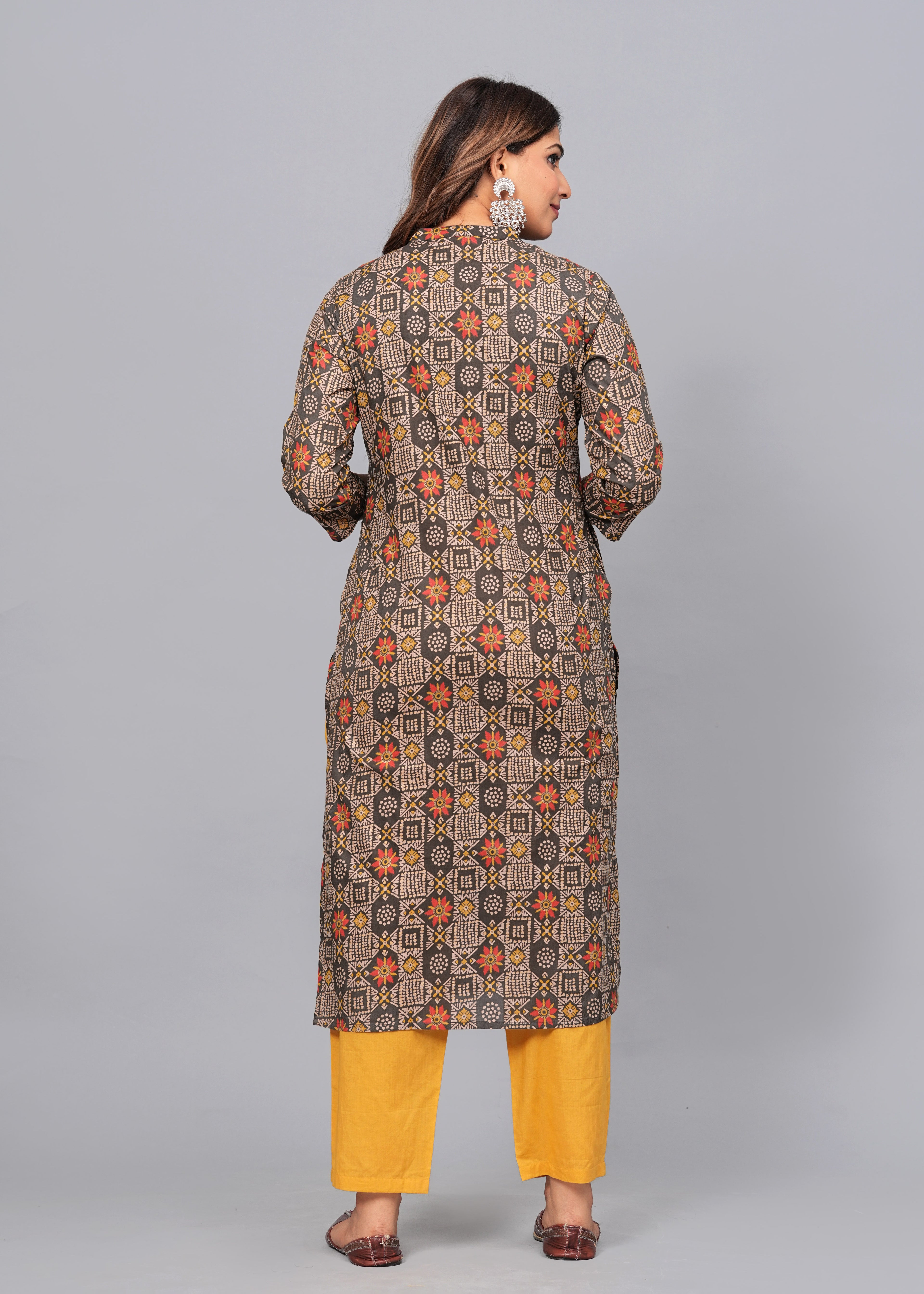 Rustic Bloom Cotton Printed Kurta