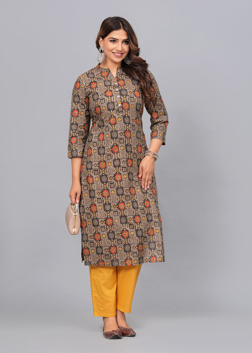 Rustic Bloom Cotton Printed Kurta