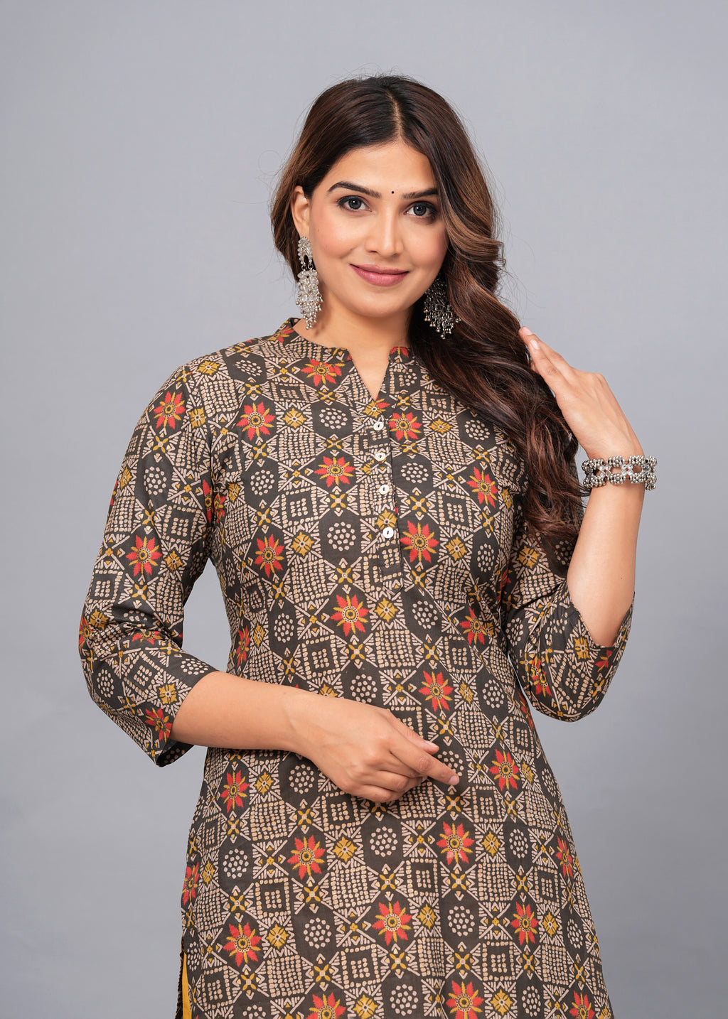 Rustic Bloom Cotton Printed Kurta