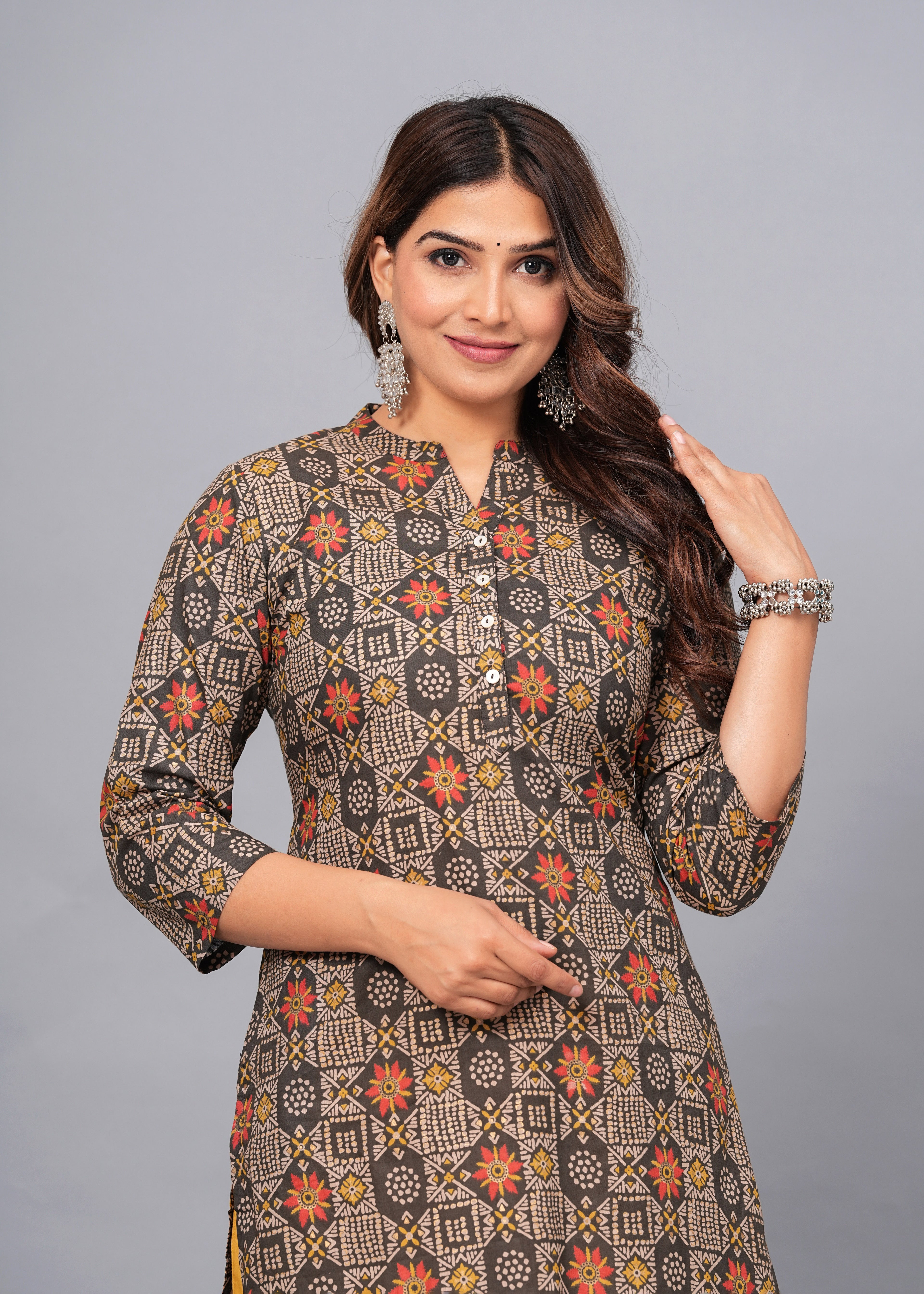 Rustic Bloom Cotton Printed Kurta