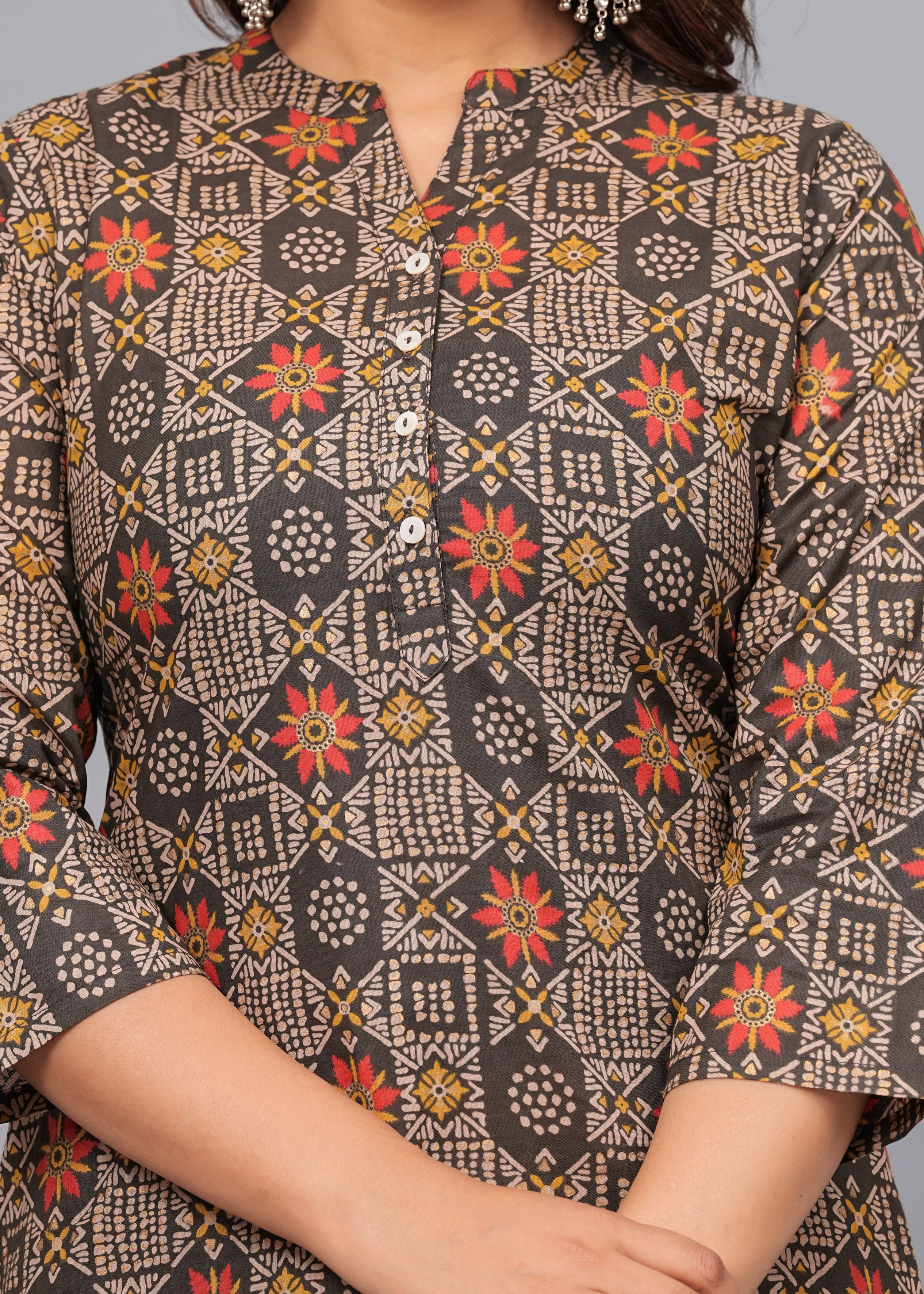 Rustic Bloom Cotton Printed Kurta