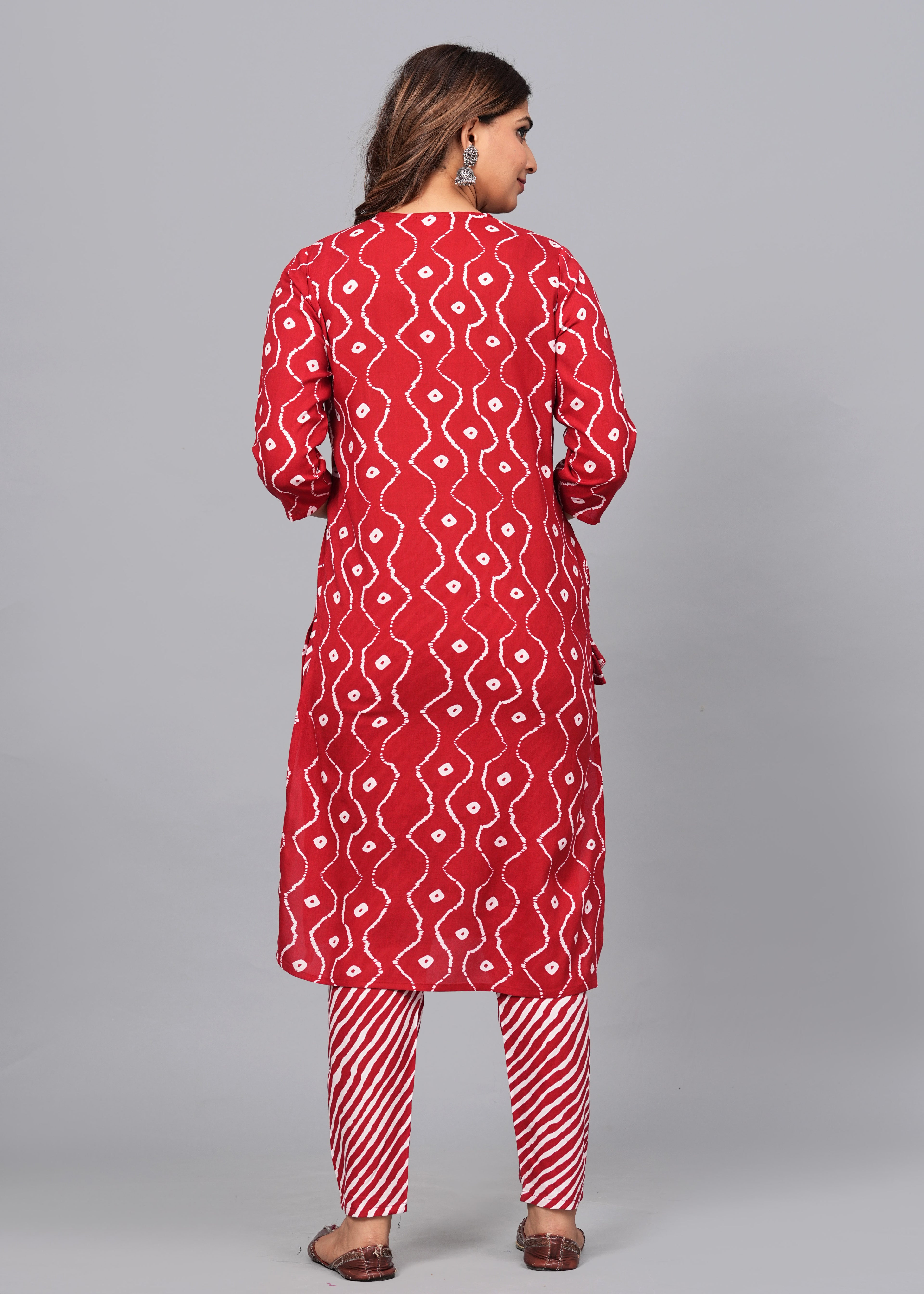 Crimson Wave Handcrafted Cotton Co-ord Set