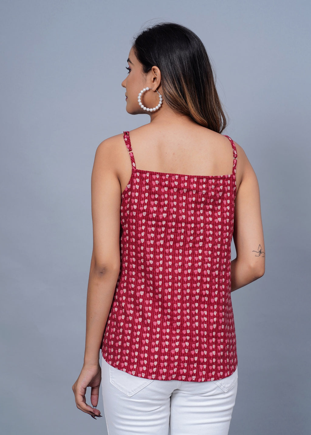Scarlet Breeze Handblock Cotton Cami Top