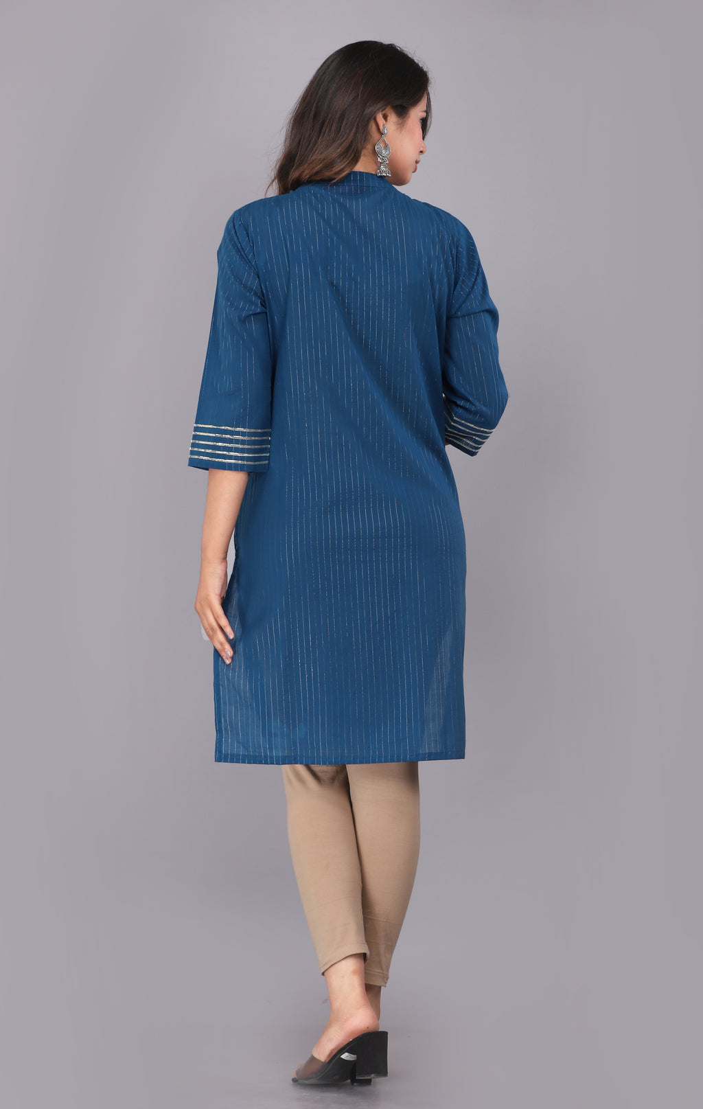 Midnight Spark Lurex Cotton Kurta